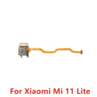 ที่ใส่ซิมการ์ดถาดอ่านสล็อตซ็อกเก็ตริบบิ้นสายดิ้นสําหรับ Xiaomi Mi 11 Lite 5G ขั้วต่อเครื่องอ่านซิม