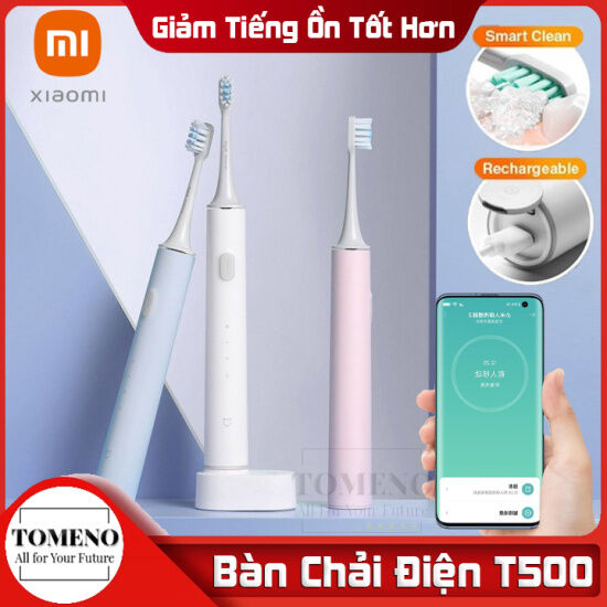 Bàn chải đánh răng điện xiaomi sonic t500 chính hãng làm sạch sâu giảm - ảnh sản phẩm 1