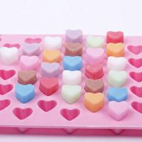 【lz】℗✢  Heart Shape Silicone Mold for Candy Chocolate Cake Mini Baking Mould DIY Ice Tray Food Safe Kitchen Accessories 55 Buracos