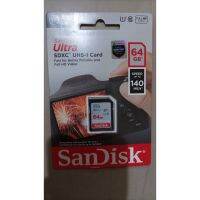 Sandisk การ์ด SDXC UHS-I SD 64GB 128GB Class 10 ถึง 140MBps รับประกันอย่างเป็นทางการ ของแท้