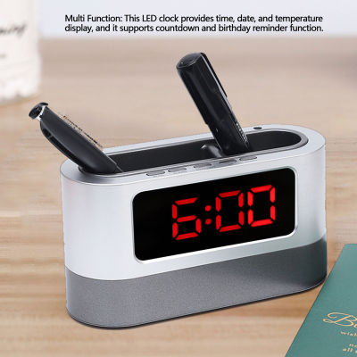 นาฬิกานาฬิกาปลุกดิจิตอล,ที่วางปากกาการควบคุมความสว่างนาฬิกาปลุกห้องนอน