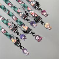 อุปกรณ์เสริมโทรศัพท์ DSFZC Kimetsu No Yaiba สายคล้องโทรศัพท์ที่ใส่บัตรประจำตัวสายรัดคอสเพลย์สายคล้องคอสายคล้องโทรศัพท์มือถือสายชาร์จมือถือผู้ฆ่าปีศาจ