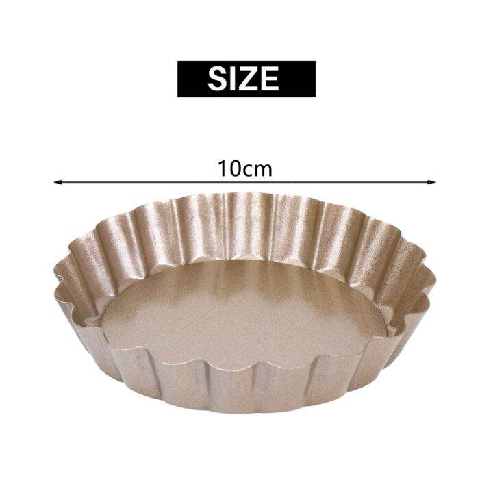 tart-pan-4-inch-mini-quiche-pan-removable-bottom-non-stick-tin-for-oven-baking-carbon-steel-gold-pie-pan-4-packs