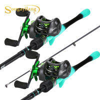 Souilang Baitcasting Fishing Rod And Reel Combo 1.8M 2.1M ลากสูงสุด11lb Fishing Rod 7.2:1รอกตกปลาความเร็วสูงสำหรับตกปลา