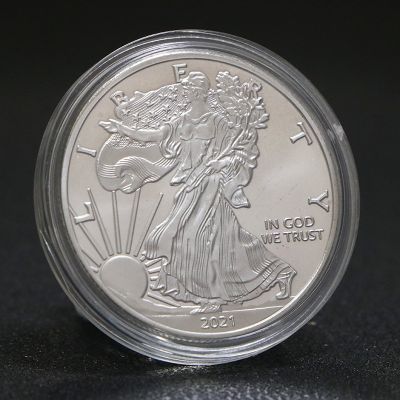 U.S. Liberty 2021/ 2022 Challenge Coin America Eagle Coin Silver Plated Commemorative Coin Collection Gift Home Decoration