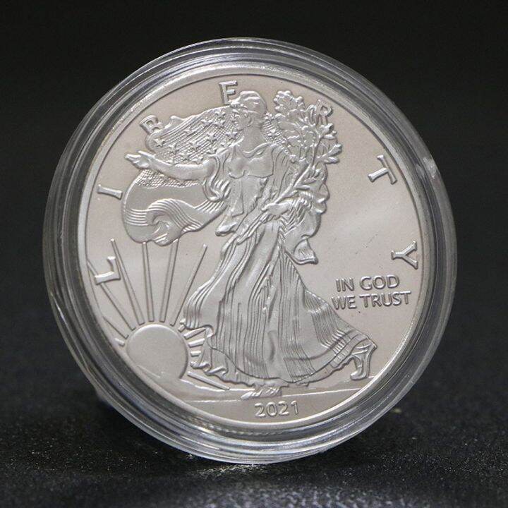 u-s-liberty-2021-2022-challenge-coin-america-eagle-coin-silver-plated-commemorative-coin-collection-gift-home-decoration