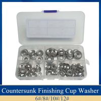 6 /8 /10 /12 304Stainless Steel Countersunk Finishing Cup Washer Bermacam 110 buah/Set Kit