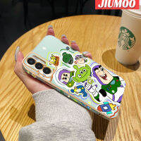 เคส "JIUMOO สำหรับ Tecno Pova 3 Pova Neo Pova Neo2 Pova 4 Pro พร้อมเคสโทรศัพท์กันกระแทกลายการ์ตูนมอนสเตอร์ขอบด้านข้างทรงสี่เหลี่ยมดั้งเดิมเคสลวดลายนิ่มเคสป้องกันกล้องหลังเต็มรูปแบบ"