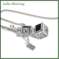 Aolie สร้อยคอเผาศพทำจากโลหะเงินขนาดเล็กที่ใส่เถ้า