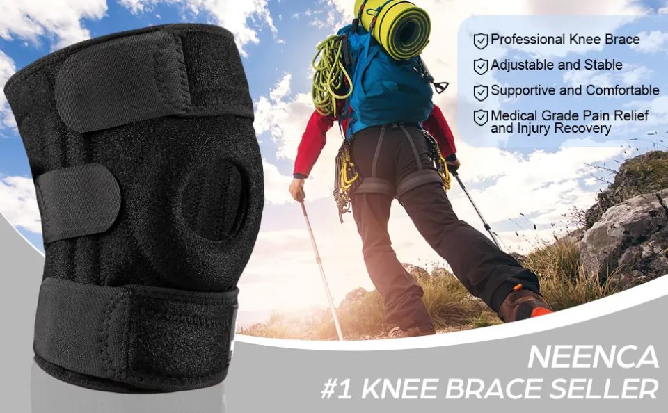 NEENCA Knee Brace for Knee Pain, Adjustable Knee Support with Patella Gel  Pad & Side Spring Stabilizers, Knee Wrap for Arthritis, Meniscus Tear, ACL