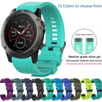 ❈☇卍 Silicone Quick Release Watchband Strap For Fenix 5X 5 5S Forerunner 945 935 For Garmin Fenix 6 6X 6S Silicone Strap Bracelet