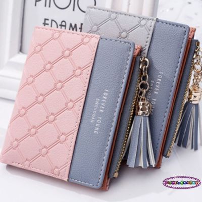 Fashion women leather purse ladies color matching purse