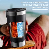 ✴ 473ml Cold Beer Cups With Bottle Opener Lid Thermos Water Coffee Mugs for Tea Thermal Tumblers Cup Thermal Stainless Steel