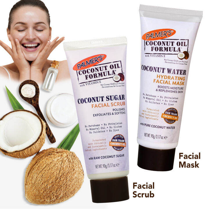 PALMER'S Coconut Facial Scrub 90g and Facial Mask 90g Lazada
