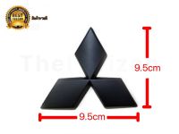 แผ่นป้ายโลโก้ mitsubishi สีดำด้าน ขนาด 9.5 x 9.5cm สำหรับรถ mirage attrage lancer EX จำนวน 1 ตัว**ครบเครื่องเรืองประดับ** **จัดส่งเร้ว