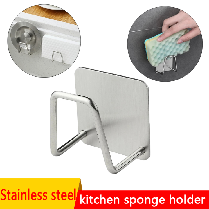 Kitchen Sink Sponges Drain Drying Rack Self Adhesive Sponges