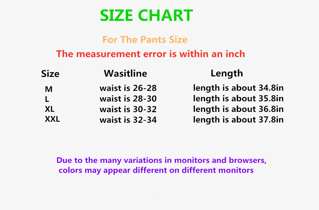 champion jogger size chart