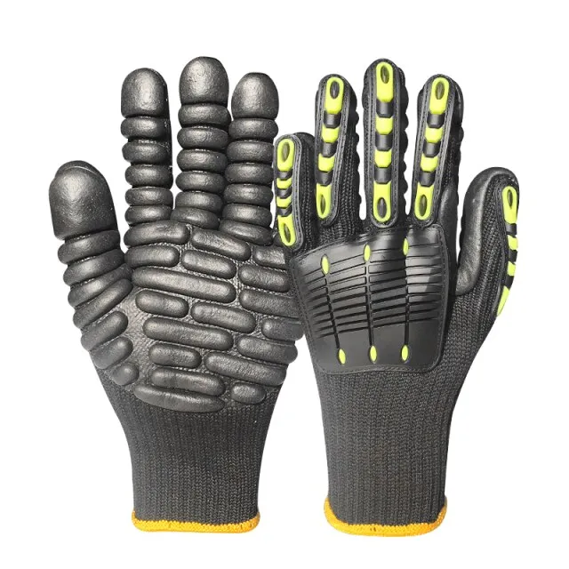 Anti Vibration Anti Impact Shockproof Reducing Work Glove For Drilling
