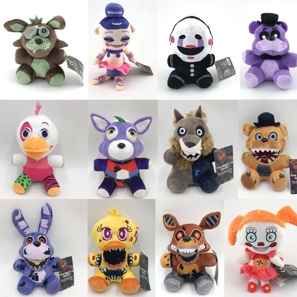 25cm fnaf plush toy plush Golden Freddy Fazbear Mangle bonnie foxy Stuffed  Doll Toys Sister Location