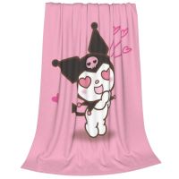 2023 in stock   Cute Kuromi Print Blanket Super Soft Throw Blanket Warm and Cozy Bed Blankets Decorative for Bedroom Sofa，Multiple sizes, personalized customization