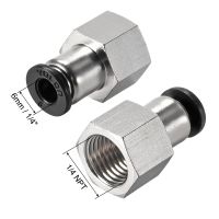 uxcell Push to Connect Tube Fitting Adapter 6mm Tube OD x 1/4 NPT Female Straight Pneumatic Connecter Pipe Fitting