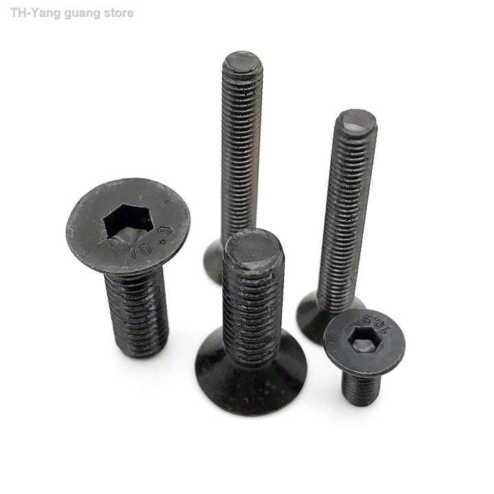 5-10-50pcs-m1-6-m2-m2-5-m3-m4-m5-m6-m8-black-grade-10-9-steel-din7991-hexagon-hex-socket-head-flat-countersunk-allen-bolt-screw