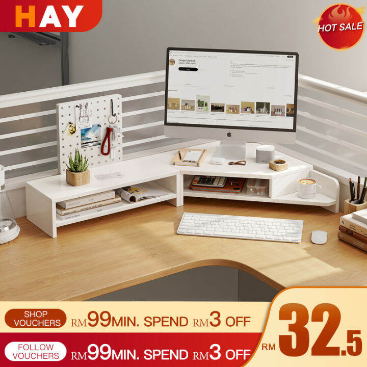 Monitor Stand Desk Organizer Desktop Rack Shelf Keyboard Storage Screen Increased Shelf Monitor