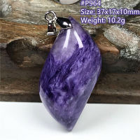 Necklace Pendant Natural Purple Charoite Jewelry For Women Lady Man Reiki Healing Gift Crystal Silver Beads Stone Gemstone AAAAA