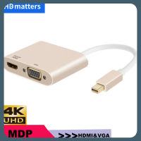 Macbook Pro หัวแปลงสัญญาณ HDMI 4K อะแดปเตอร์แปลง Mini DP เป็นตัวแปลง Vga Hdmi Hdmi Vga Mac ธันเดอร์โบลต์2เป็น Hdmi Dvi จอภาพอะแดปเตอร์สำหรับ Apple Mac