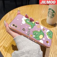 JIUMOO เคสสำหรับ Xiaomi Redmi 10A 10C 9A 9AT กีฬา9i เคสลายการ์ตูนน้อยน่ารักมอนสเตอร์เคสโทรศัพท์ชุบหรูหรากันกระแทกขอบปลอกซิลิโคนเลนส์กล้องถ่ายรูปเคสนิ่มสำหรับป้องกันคลุมทั้งหมด