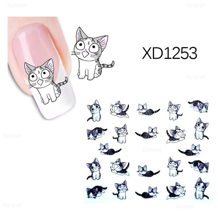 lz-1pc-6-5x5-2cm-water-nail-decals-cat-butterfly-animal-series-diy-nail-art-transfer-sticker-slider-manicure-decor-decorations-tips