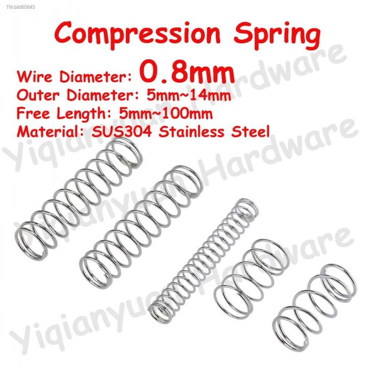 5pcs 10pcs Wire Diameter φ0 8mm Sus304 Stainless Steel Cylidrical Coil