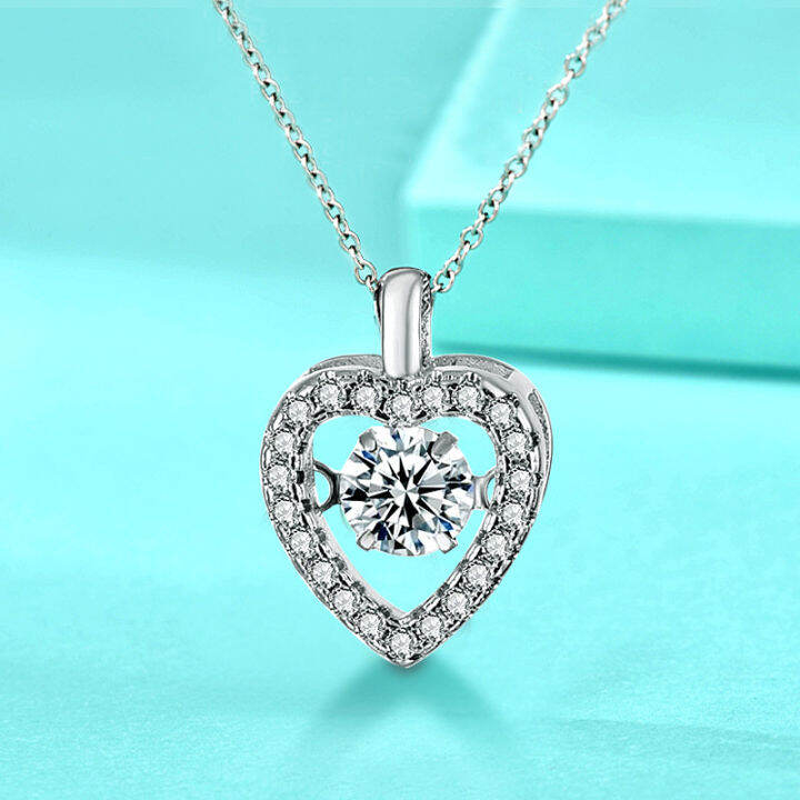 925-loving-heart-in-sterling-silver-pendant-diy-accessories-pulsatile-heart-smart-clavicle-necklace-womens-all-match-niche-accessories-wholesale