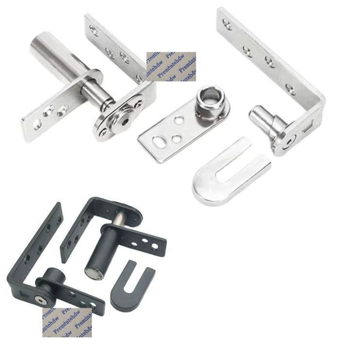 1pair 304 Stainless Steel Self Closing Pivot Hinge Public Toilet 