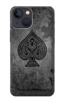 เคสมือถือ iPhone 14 ลายไพ่ A โพธิ์ดำ Black Ace Spade Case For iPhone 14