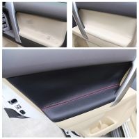 、‘】【’ For Toyota Prado 2010 2011 2012 2013 2014 2015 2016 2017 2018 4Pcs Microfiber Leather Interior Door Panel Cover Protection Trim