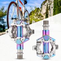 Flameer Bike Pedals Self Locking MTB Doubleside Clipless Pedal Bicycle Part