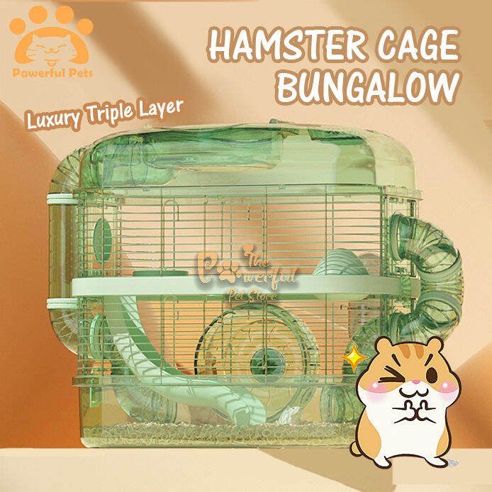 PAWERFUL Hamster Cage Bungalow Trio Triple Layer Three Layer Luxury ... - Luxury Hamster Cage Uk