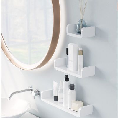 Bathroom Rack Wall Mounted Bathroom Suction Wall Toilet Storage Hand Washing Without Punching Supplies Bathroom Storage Shelf Bathroom Counter Storage