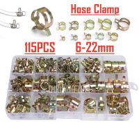 ◄❀☍ 115PCS Assortment Spring Band Type Fuel Vacuum Hose Silicone Pipe Tube Clamp Clip Zinc Plated Clamps 6-22mm Kit