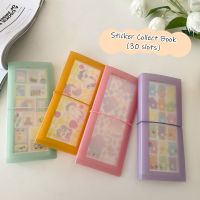 【CC】 Sharkbang 30 Slots Sided Stickers Collection Book Transparent Bandage Idol Postcards Storage Ticket Sorting Holder