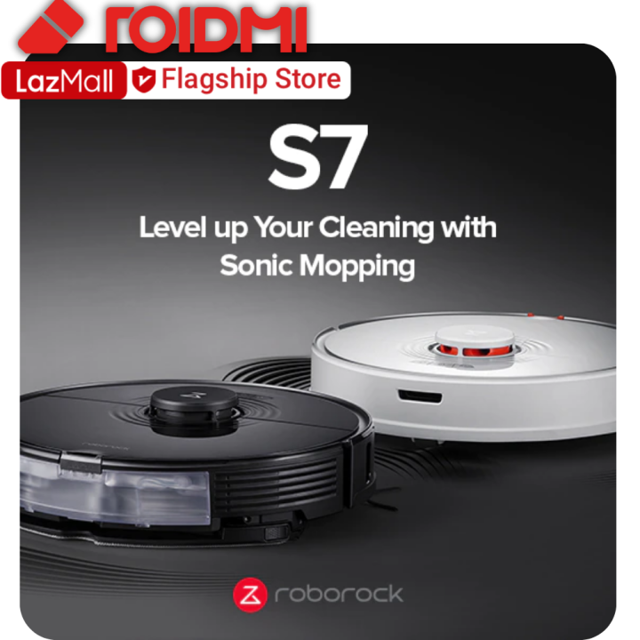 Xiaomi Roborock S7 Robot Vacuum Cleaner and Mop White/Black Lazada