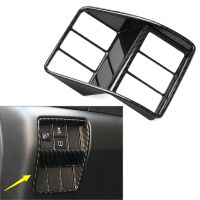 Car Carbon Fiber Style Front Fog Lamp Light Switch Button Cover ABS Decorative Trim For Honda CRV CR-V 2017 2018 2019 2020 2021