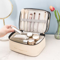 FUDEAM Waterproof PVC Women Cosmetic Bag Portable Traveling Leather Toiletries Organize Storage Make Up Case Transparent Handbag