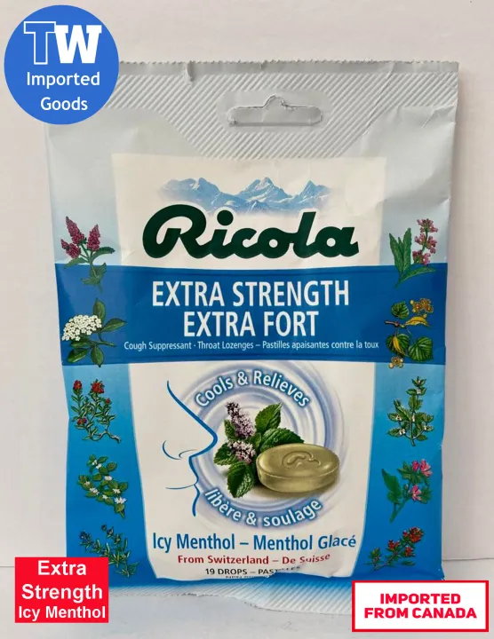 *MADE IN SWITZERLAND* Ricola EXTRA STRENGTH Icy Menthol Cough Drops