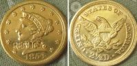 【On Sale】 $2.5 Liberty Gold 1854-S Coins