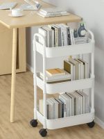 ☇☒✴ Movable bookshelf floor-standing storage childrens toy trolley wheeled multi-layer simple bookcase