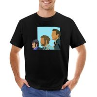 Jaws Silhouette T-Shirt Aesthetic Clothes Oversized T-Shirt Anime Clothes T-Shirts Man Clothes For Men