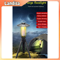 Rechargeable Camping Lantern Light Portable Magnet Emergency Lighting Hanging Tent Lamp Powerful Work Light