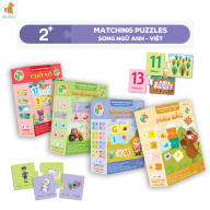 Đồ chơi xếp hình tư duy Song ngữ Anh - Việt - Bộ xếp hình nâng cao Matching Puzzles 4 chủ đề - Đồ chơi giáo dục sớm cho bé thumbnail